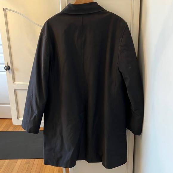 Men's Club Monaco Black Jacket Trench Coat - Picture 6 of 13